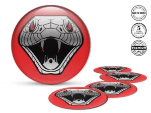 Adesivi Resina Bombati Stile Badge Cupola Lusso